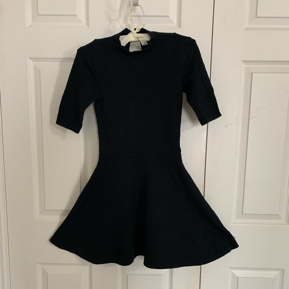Topshop Black Mini Knit Dress Size 2